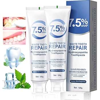 Amazon | アパタイト 歯磨き粉, 7.5% Hydroxyapatite Toothpaste